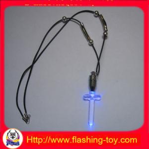 PS Plastic Yellow Blue Green Necklace, Flashing Led Necklaces HL-B2117