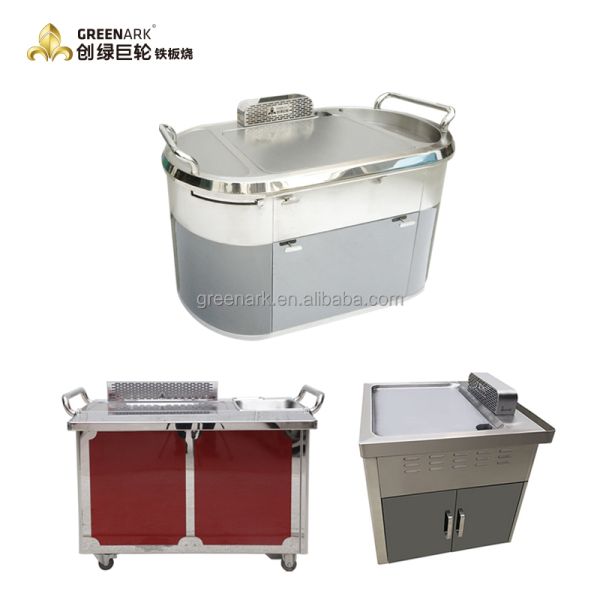 Commercial Teppanyaki Grill Table with Beef Mutton Chicken Cooking Capabilities