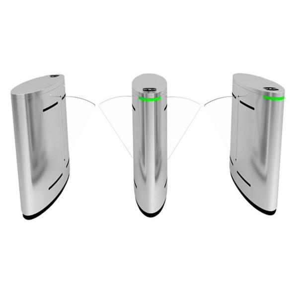 Buy Electronic 304 Stainless Steel Flap Barrier Gate CE Approved With Barcode Scanner at wholesale prices