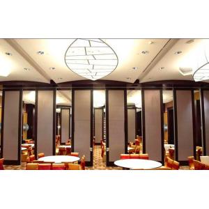 Sliding Hanging Track Roller Acoustic Partition Wall Plywood , Fabric , Leather