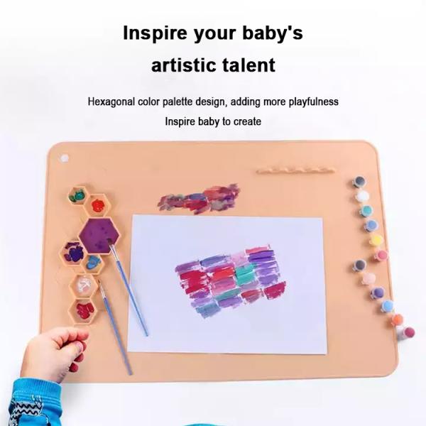 Silicone Painting Mat MHC New Design Food Grade Large Drawing Board Educational Toys For Kids