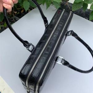 Genuine Crocodile Belly Skin Businessmen ZIP Briefcase Exotic Real True