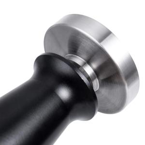 Black Mechanical Espresso Tamper With Spring 58mm Adjustable Grip Black