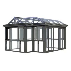 Sliding Double Door Veranda Aluminum Glass Winter Garden Sunroom For Office Building