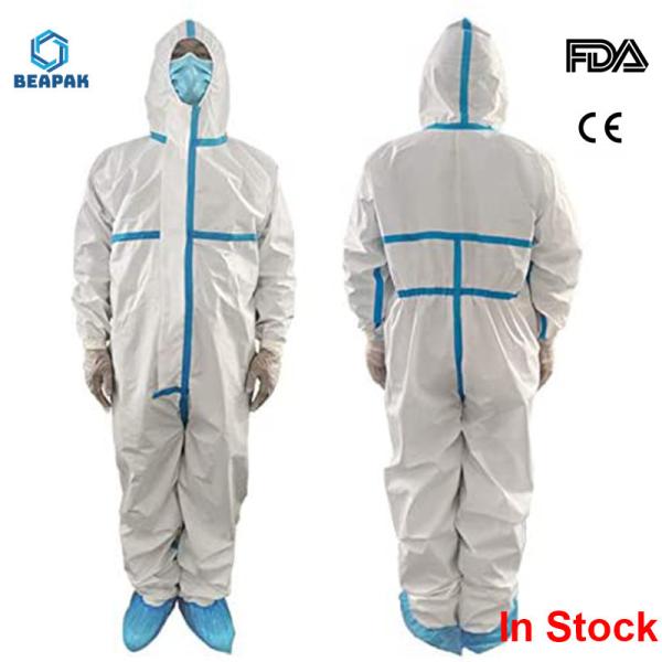 Buy Heavy Duty Disposable Protective Suit High Filtration Efficiency Splash Proof at wholesale prices