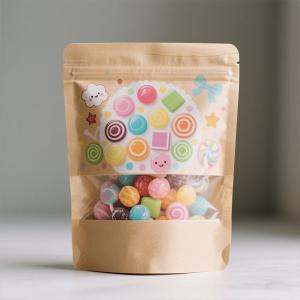 China Wholesale Customizable Kraft Paper Stand Up Zipper Pouch  Resealable Food Grade Packaging for Coffee  Snacks Brown/White, ISO Certified, Samples Available on sale