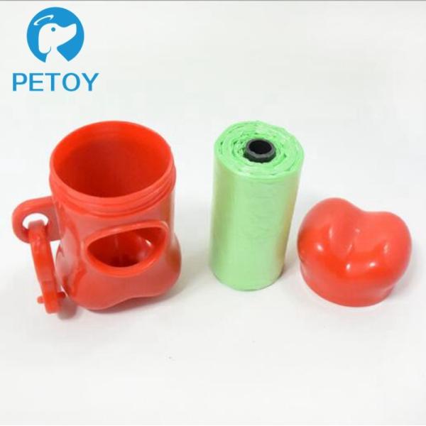 Buy Small Convenient  Biodegradable Poop Bags With Dispenser And Leash Clip at wholesale prices