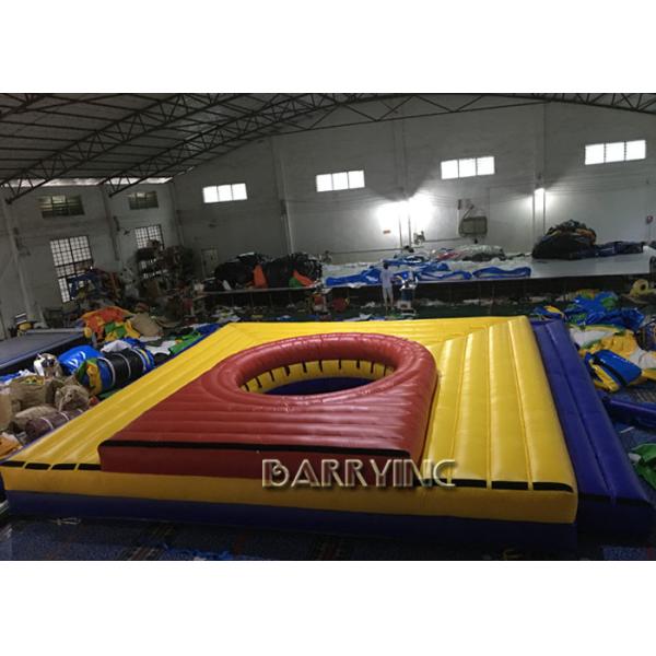 Vinyl Material Castle Type Inflatable Football Court Bossaball For Children / Adult