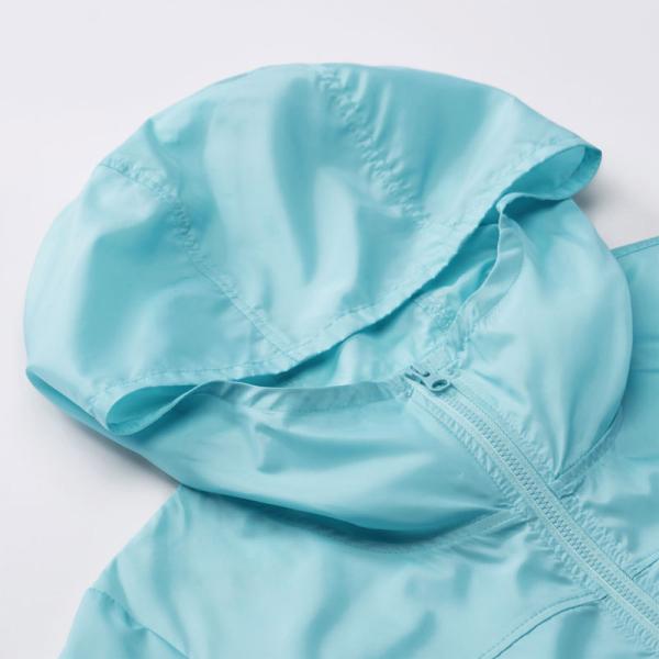 Fashion lightweight colorful zip up sun protection clothing UV protection wear with hood