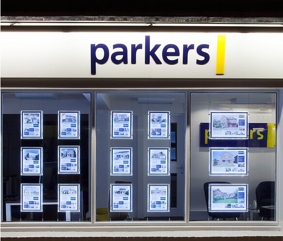 Ceiling Hanging Crystal Double Sided Led Light Box For Real Estate Window Sign