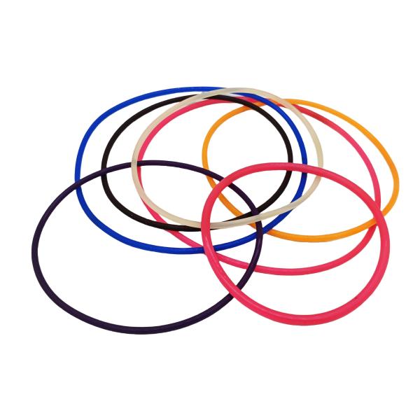 Quality Certification Orange Blue Black Colorful Silicone Rubber O Ring With High Heat Resistant