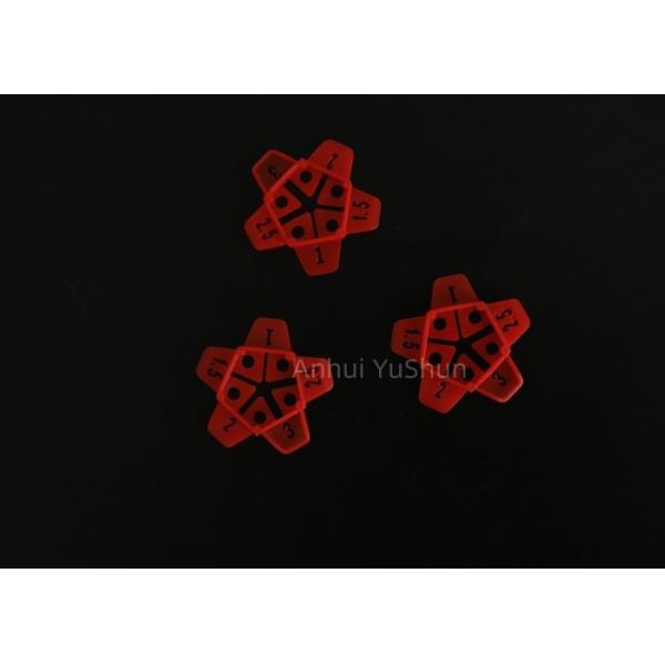 2MM Red Ceramic Tile Leveling Clips Spacers For Floor Positioning