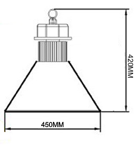high bay light 80 Watt Ra80 Bridgelux LED High Bay Lighting IP54 6000K Cool White