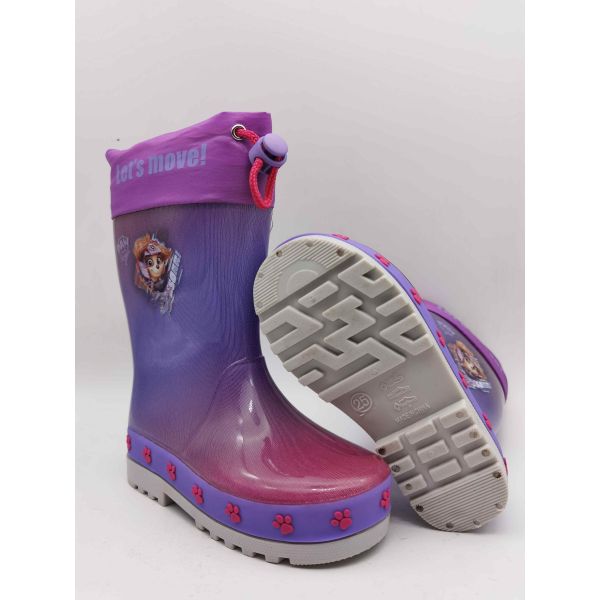 PVC Kids Character Rain Boots With Removable Lining Wellington Chelsea Style