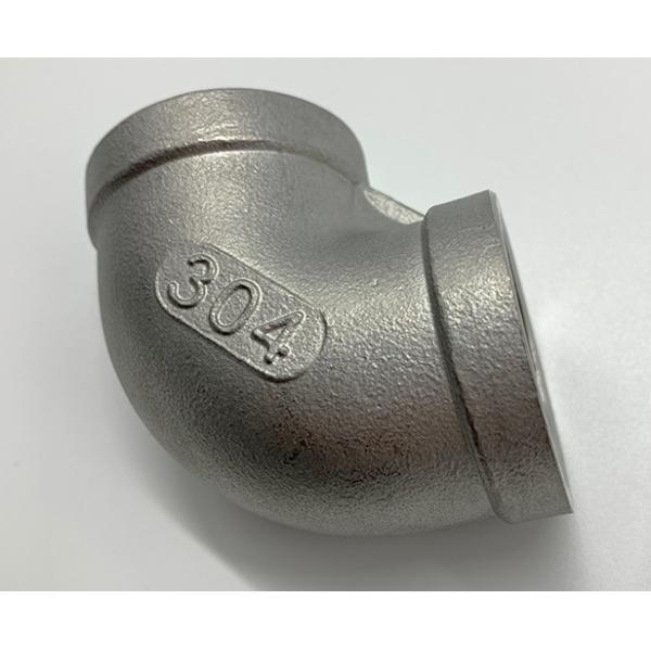 Stainless Steel 304/316 90 Degree Elbow Class 150 Polishing Female to Female PT RP BSPT NPT Threaded Pipe Fitting for Marine