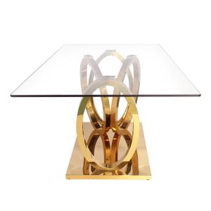East West Furniture Dublin Intersected Circle Rectangular Dining Table