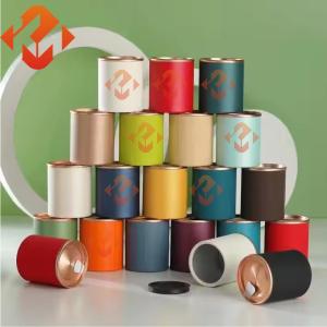 Easy Tear Paper Composite Cans Customization Kraft Paper Cylinder Containers