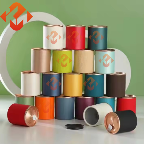 Buy Easy Tear Paper Composite Cans Customization Kraft Paper Cylinder Containers at wholesale prices