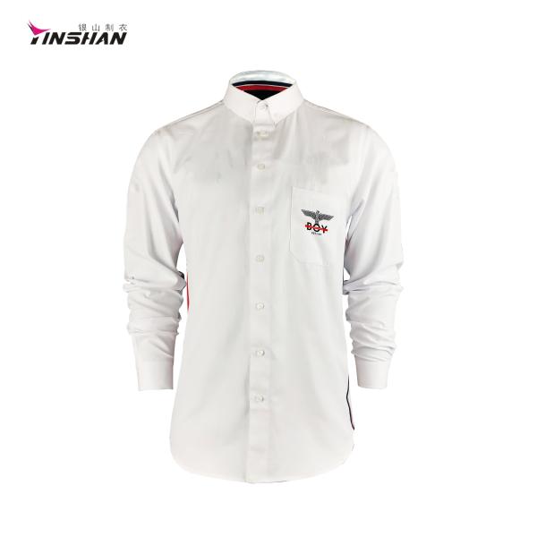 Polyester Custom Teamwear Printed Cycling Long-sleeved Shirts in White