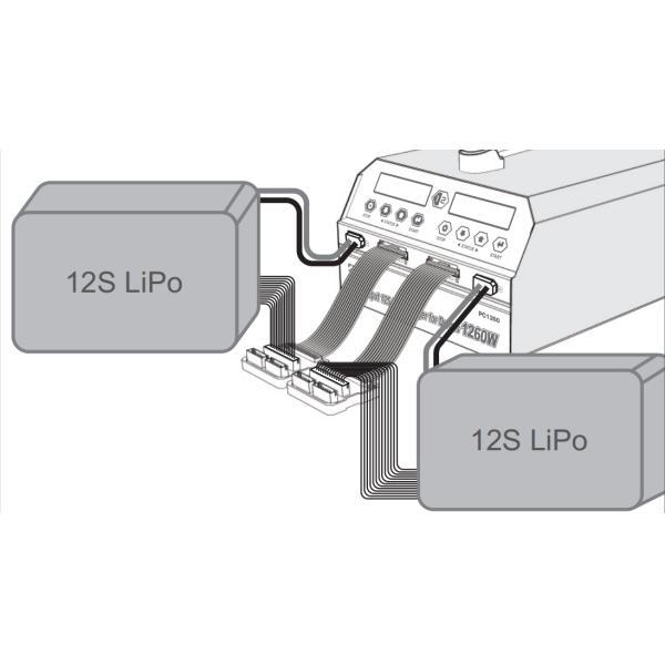 2x12A Discharge Power 100W UAV Parts , FCC 12S Battery Charger