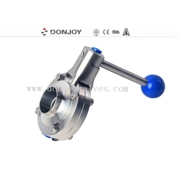 Buy Donjoy weld sanitary butterfly valve with pull handle at wholesale prices