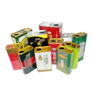 Quality Food Grade Tinplate Olive Oil Cans 1L-4L Custom CMYK Printing for sale