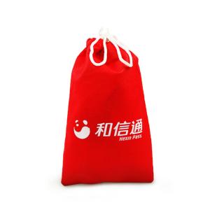 Heat Transfer 20*41cm Polypropylene Drawstring Bag Red 60Gsm