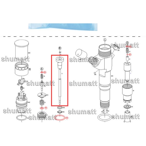 OEM new Shumatt Injector Control Valve Set F00RJ02235 for 0445120233 injector