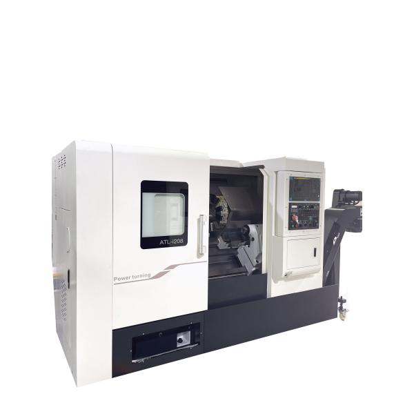 Compact and Versatile CNC Lathe with Programmable Tailstock and Hardened