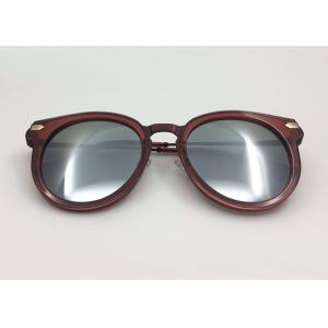 Round retro style acetate sSunglasses Women UV protection 400