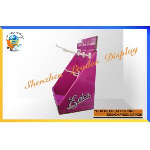 Retailing Bracelt Cardboard Counter Display with 6 Plastic Peg Hooks