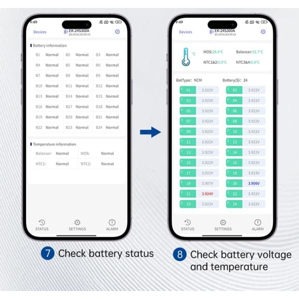 Enerkey BMS Protection Electric Vehicles Smart Bms 16S 17S 18S 19S 20S 21S 22S 23S 24S 100A 200A 300A with 8A Active Balance