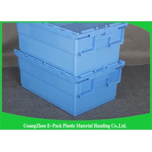 Foldable Large Distribution Plastic Attached Lid Containers Environmental Protection Blue