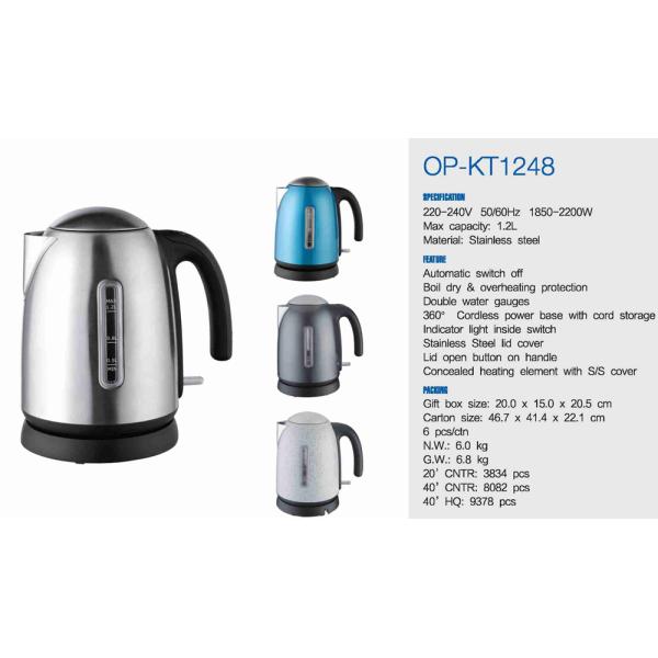 Hotel Electric Stainless Steel Kettle with Cordless Automatic Shut-off