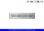 IP65 Metal Industrial Numeric Keypad Dust Proof With 4 Short Travel Metal Keys