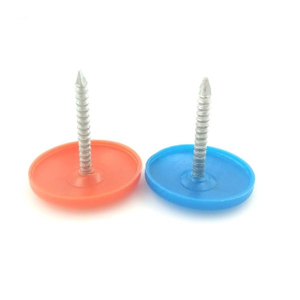 Buy Smooth Shank 23mm Diameter Plastic Cap Nails For Roofing at wholesale prices