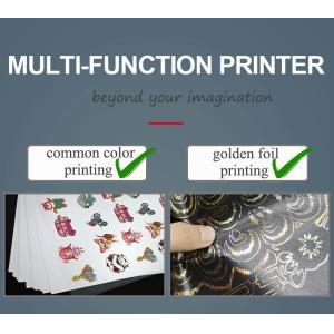 17" 2 in 1 Two Print Heads Gold Foil Label Printing Machine Roll Sticker Printer