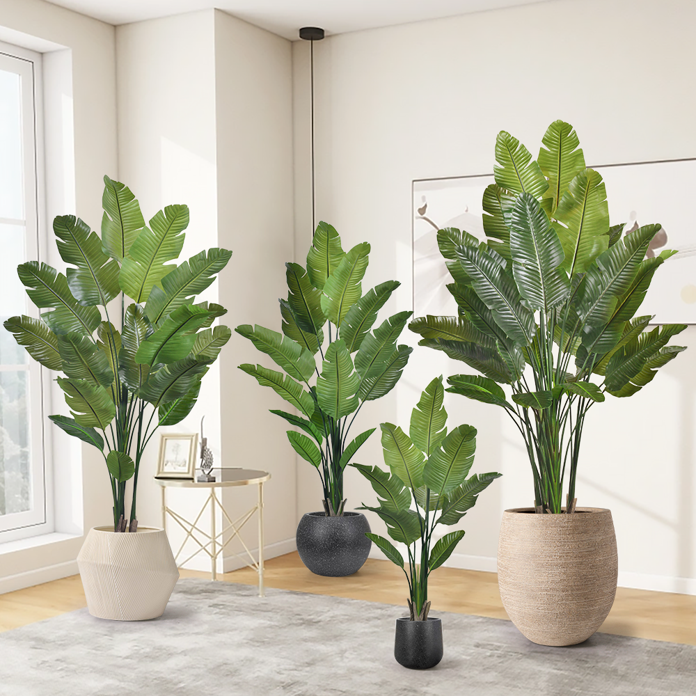 Artificial Travelers Palm with Realistic Leaf Edges 160cm 180cm | Lifelike Faux Bird of Paradise Plant for Decor