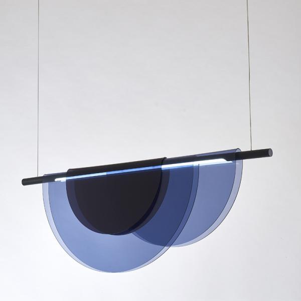 High Brightness LED Creative Purple Restaurant Chandelier With Acrylic Lampshade