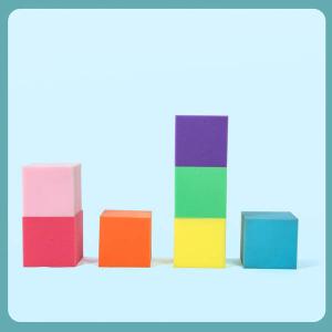 High Density Kids Playground Parts , Trampoline Foam Cubes Bulk