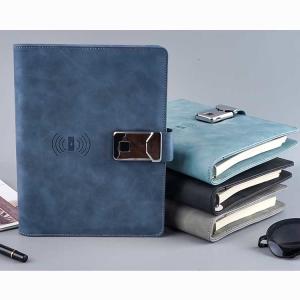 Waterproof Multiscene PU Leather Notebook , Recyclable Notepad With Power Bank