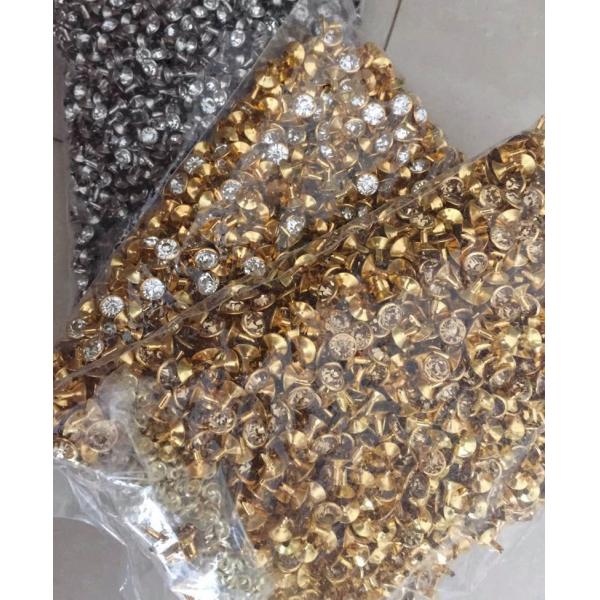2021 wholesale decoration 8mm garment rivet crystal rhinestone jeans rivet for shoes handbag leather belt