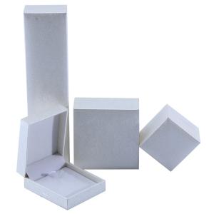 Handmade Eco Cardboard flip white Jewelry Box customizable jewellery box