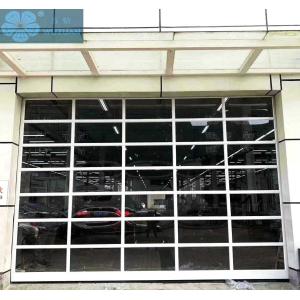 Sliding 50mm 5000mm Height Glass Panel Garage Doors