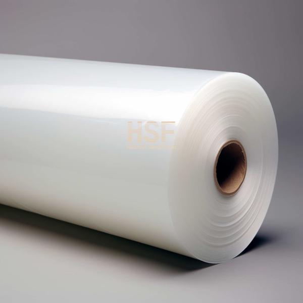 40 μm translucent white PE release film, silicone UV cured, for protective and packaging, tapes, labeling and graphics