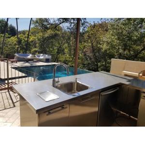OEM Outdoor Kitchen Stainless Steel Sink Cabinet With Integrated Modern