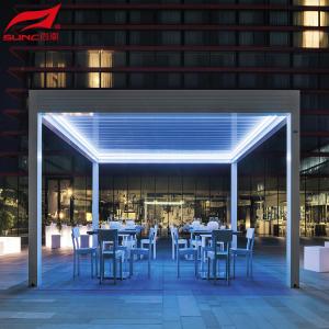 Smart Remote Controlled Aluminum Garden Pergola Waterproof Windproof Gazebo