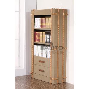 classical old style antique grey canvas fabric bookcase furniture