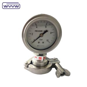 high quality measuring instrument diaphragm seal silicone oil pressure gauges