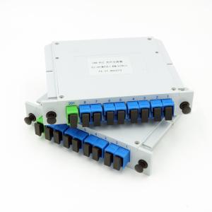 Mini Plug - In Cassette Fiber Optic Splitter 1 In 8 Out Ports LGX Box Compact